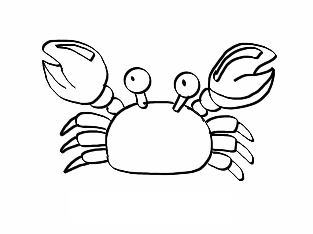 1024x768 Crab Coloring Pages