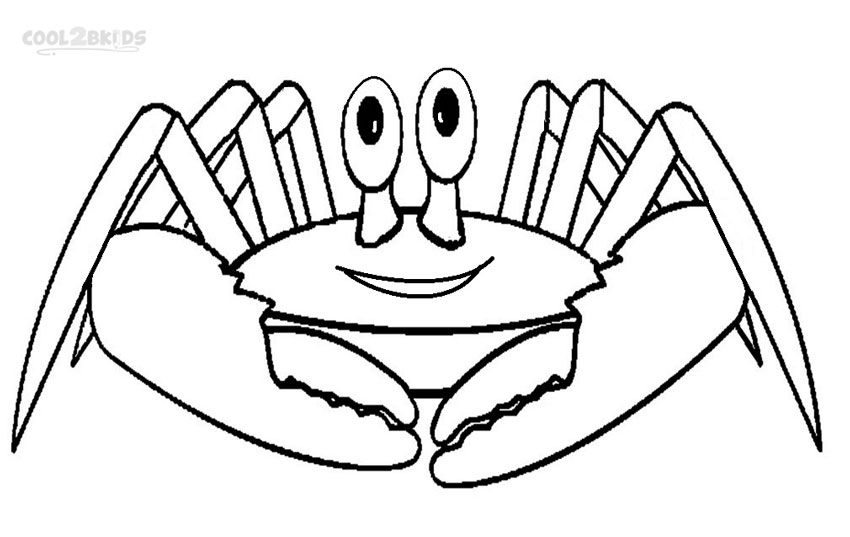 850x537 Printable Crab Coloring Pages For Kids
