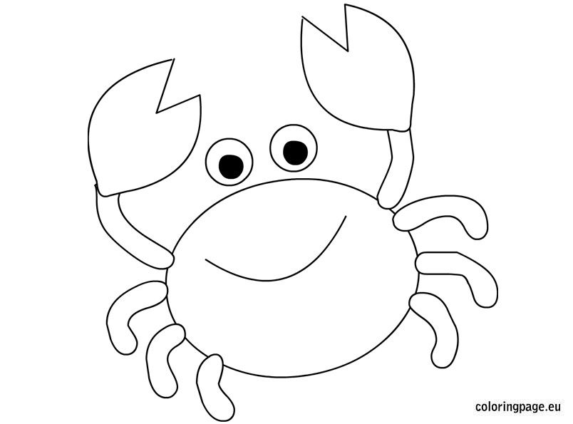 804x595 Crab Coloring Page Birthday Party Mermaid