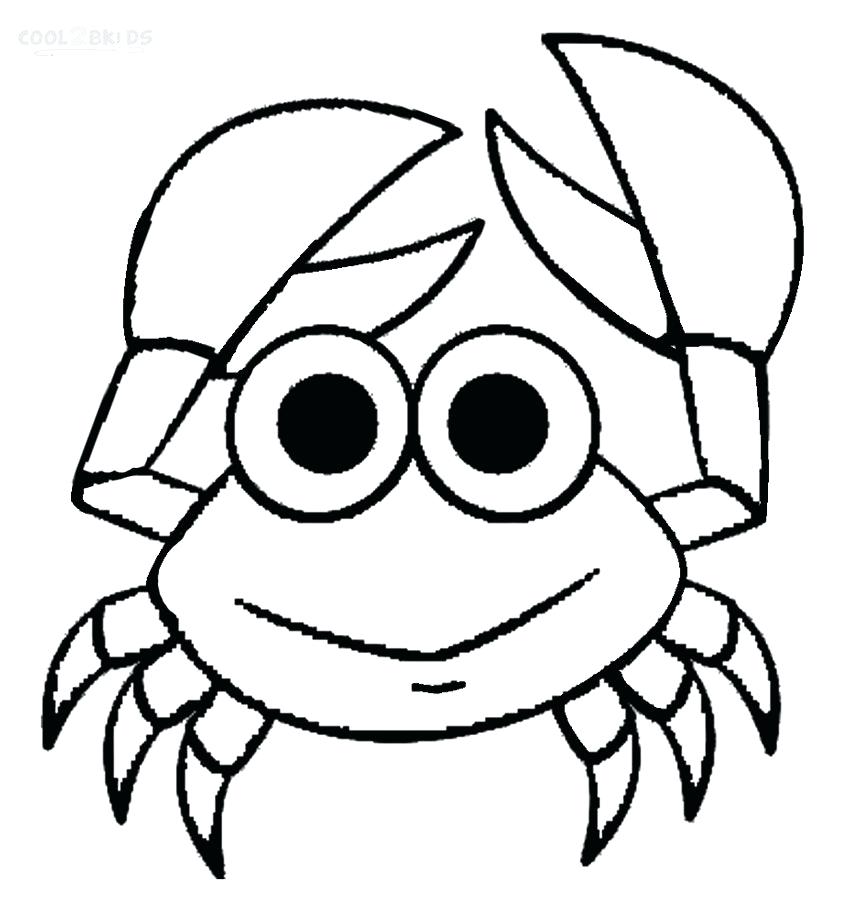 850x898 Crab Coloring Pages Crab Coloring Pages Printable Cute Crab