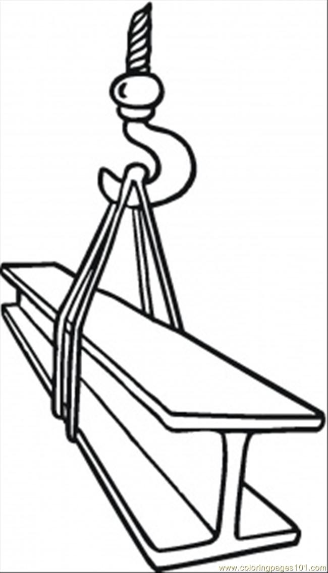 650x1137 Crane At Work Coloring Page