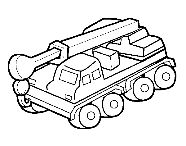 600x470 Truck Crane Coloring Page