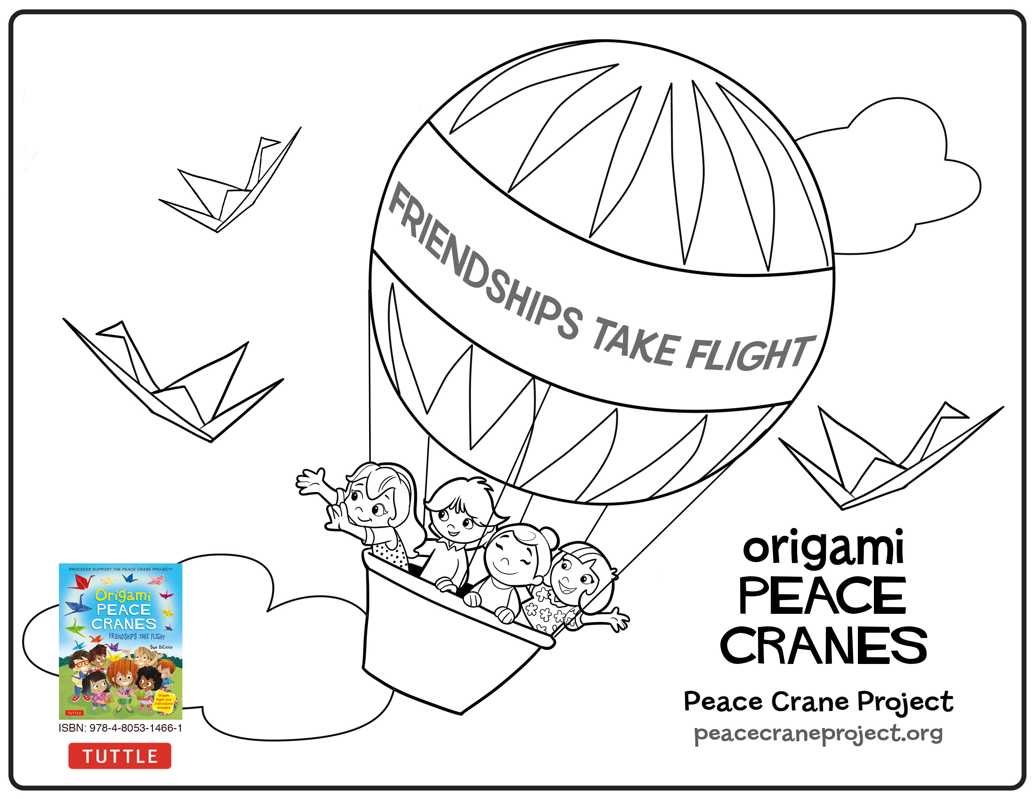 3300x2550 Coloring Pages Peace Crane Project