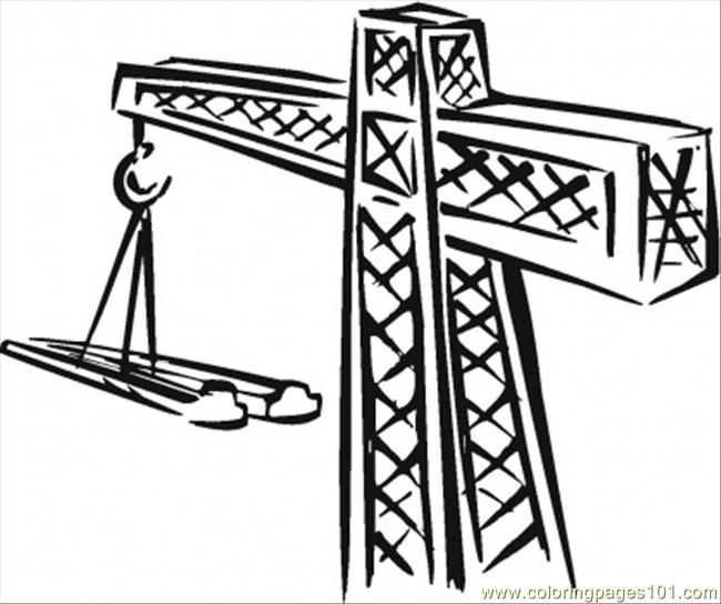 650x544 Crane For Building Coloring Page