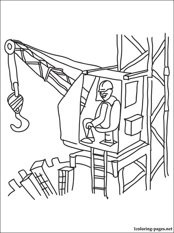560x750 Crane Operator Coloring Page Coloring Pages