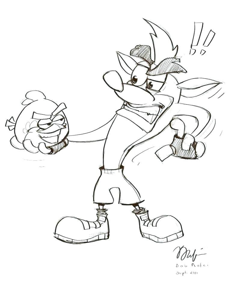 768x960 Crash Bandicoot Coloring Pages Crash