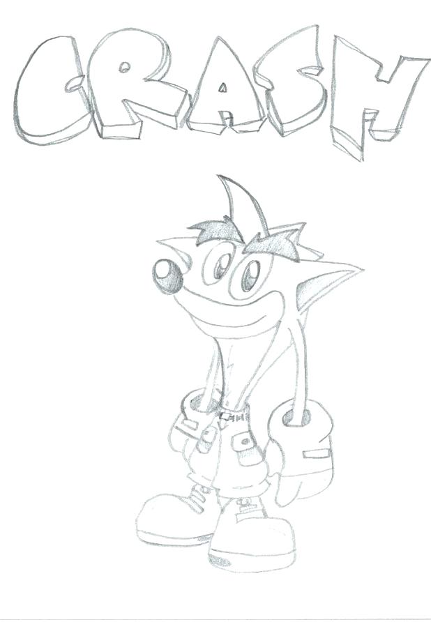 618x892 Crash Bandicoot Coloring Pages Crash Coloring Pages Click The Car