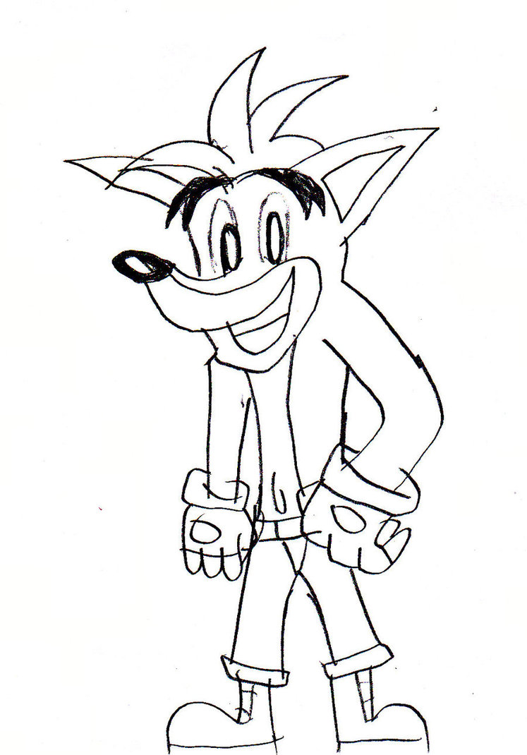 747x1070 Crash Bandicoot Coloring Pages