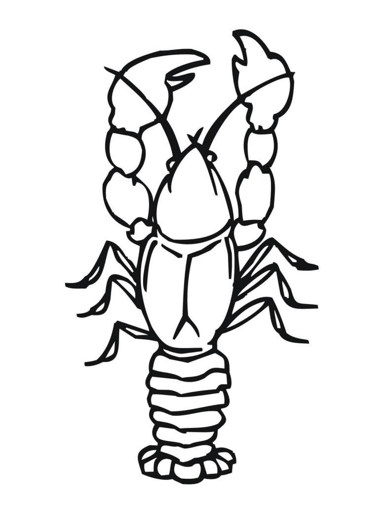 768x1024 Crawdad Coloring Sheet
