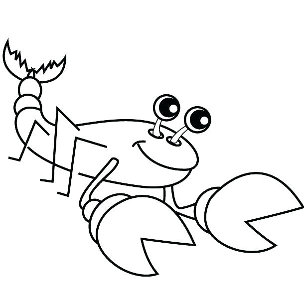 610x610 Crayfish Coloring Page