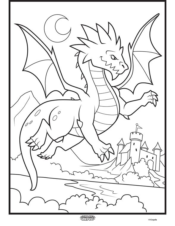 589x762 Bring This Dragon To Life Off The Page With Color Alive, The Fun
