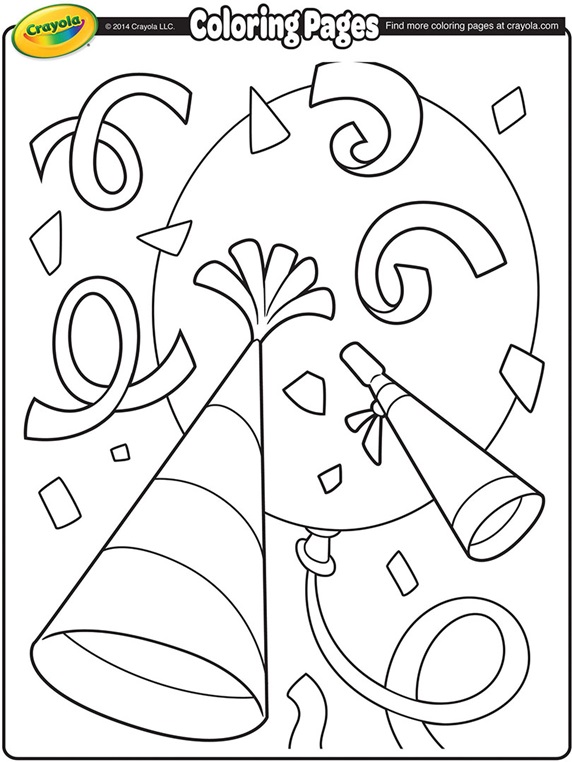 572x762 New Years Confetti Color Simple Crayola Com Coloring Pages