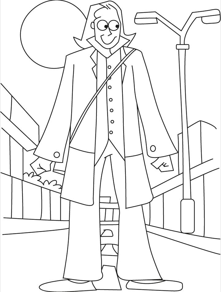 720x954 Giant Coloring Page A Giant On A Street Walk Coloring Pages
