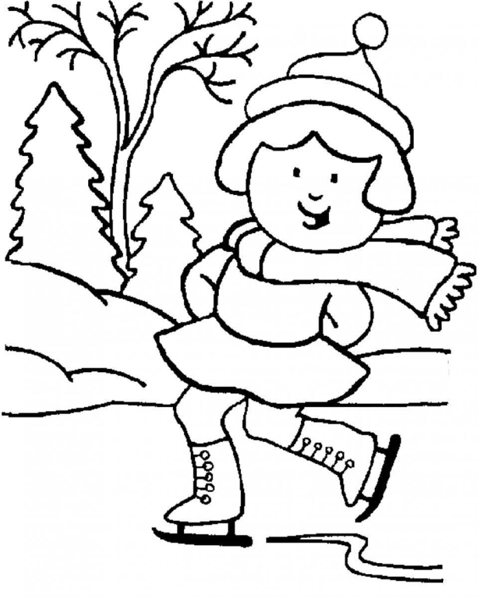 959x1200 Winter Coloring Sheet For Kindergarten Coloring Sheet