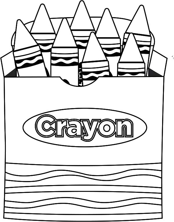 600x764 Crayon Coloring Pages Great Crayon Coloring Pages