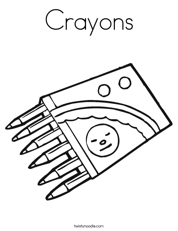 685x886 Crayons Coloring Page