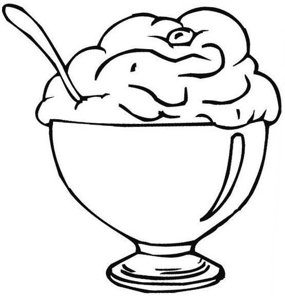555x584 Ice Cream Coloring Pages