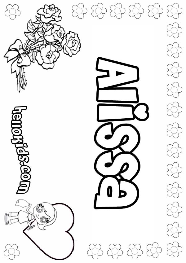 600x849 A Names For Girls Coloring Sheets