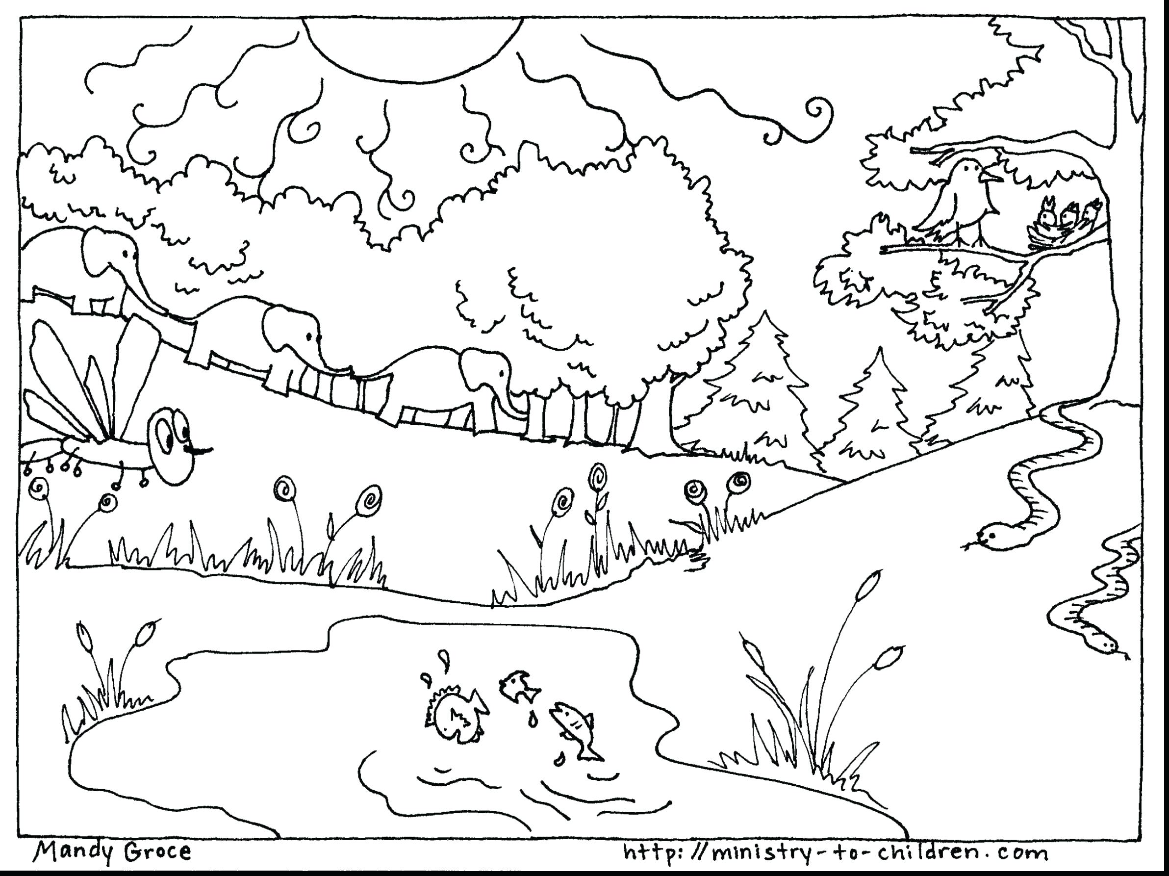 2384x1786 Creation Coloring Page Bible Pages