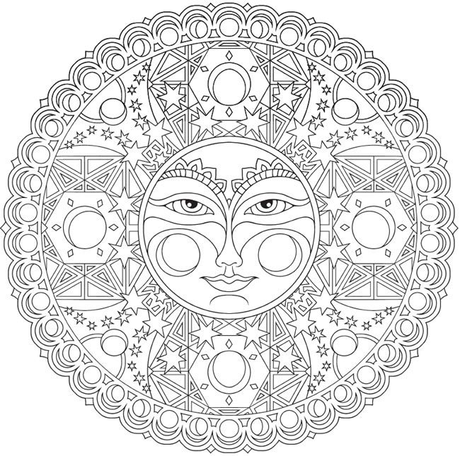 650x645 Creative Haven Celestial Mandalas Coloring Book Welcome To Dover