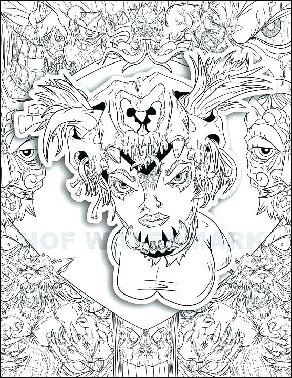 Creepy Coloring Pages at GetDrawings | Free download