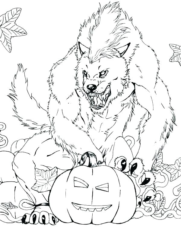 600x752 Realistic Werewolf Coloring Realistic Werewolf Coloring Pages
