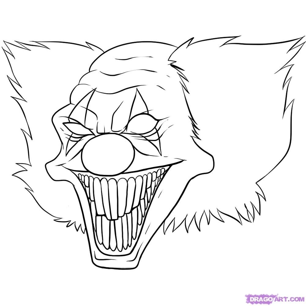1000x1000 Free Printable Full Size Coloring Pages Halloween Scary Fantastic