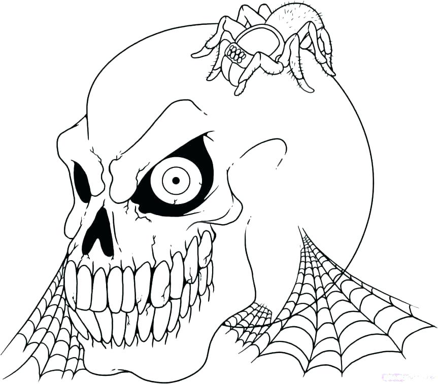 Creepy Halloween Coloring Pages at GetDrawings | Free download