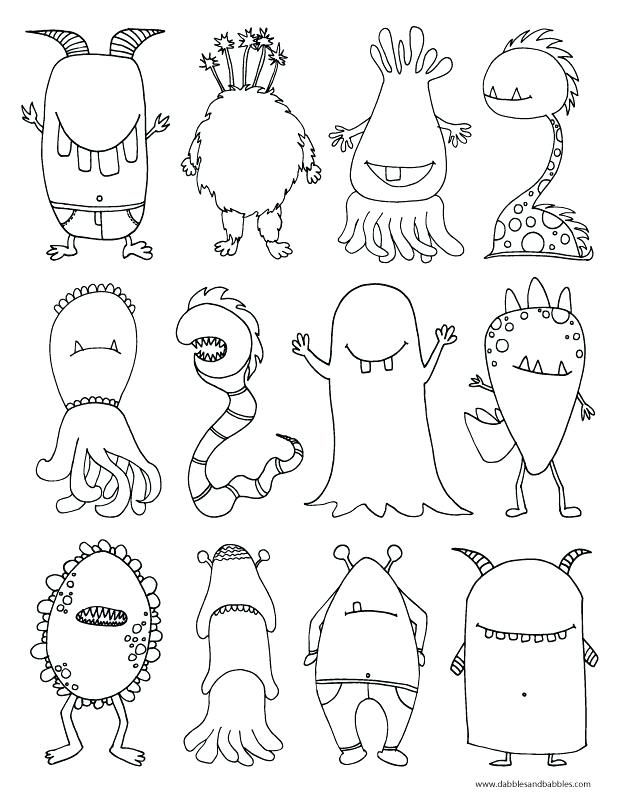 620x802 Coloring Page The Kids Will Love This Scary Monster Monsters