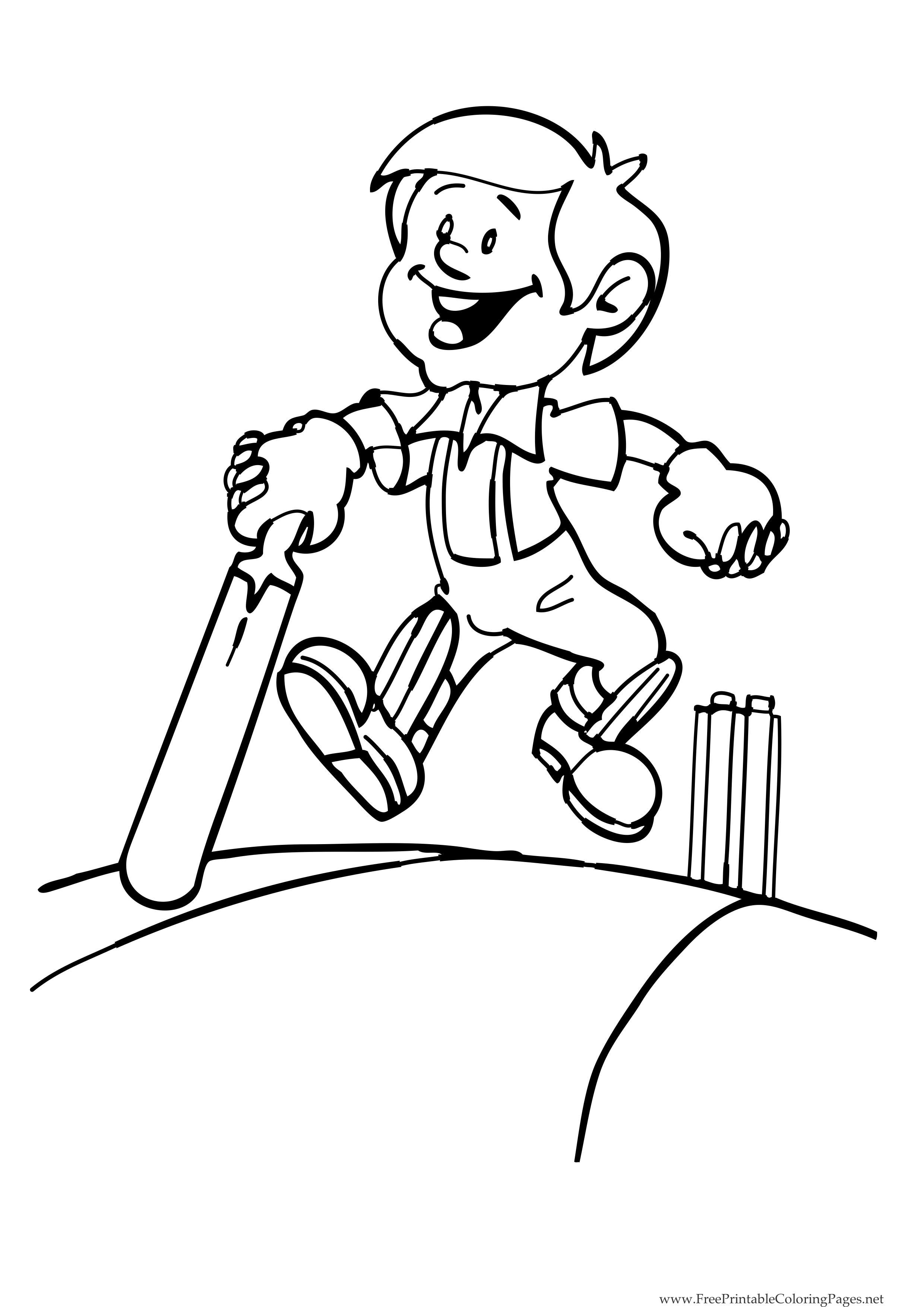 2480x3507 Cricket Sport Coloring Pages