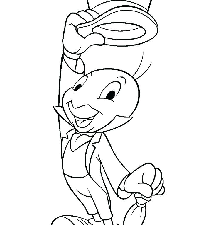 736x768 Jiminy Cricket Coloring Pages Printable Coloring Pages For Kids