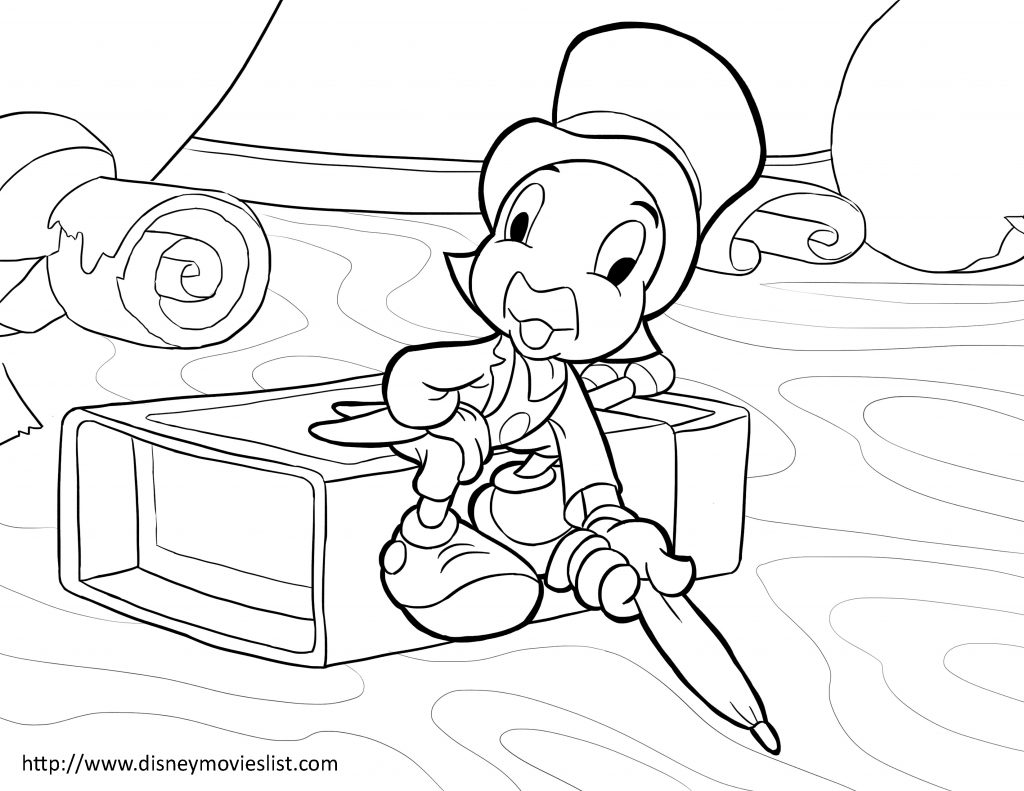 1024x791 Jiminy Cricket Coloring Pages