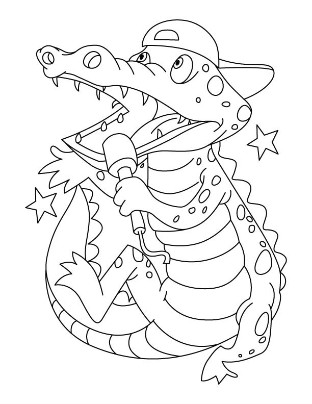 612x792 Crocodile Coloring Pages To Print