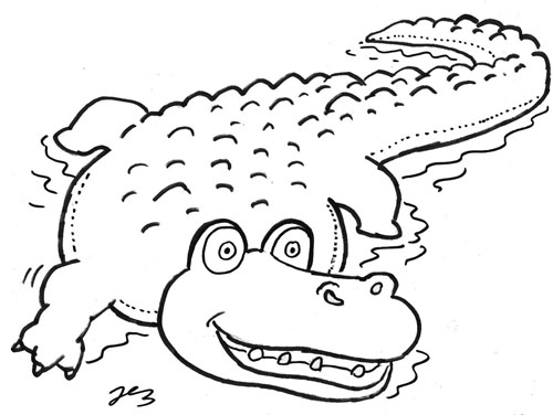 500x376 Keyword Coloring Pages Crocodile Crocodile Picture To Colour