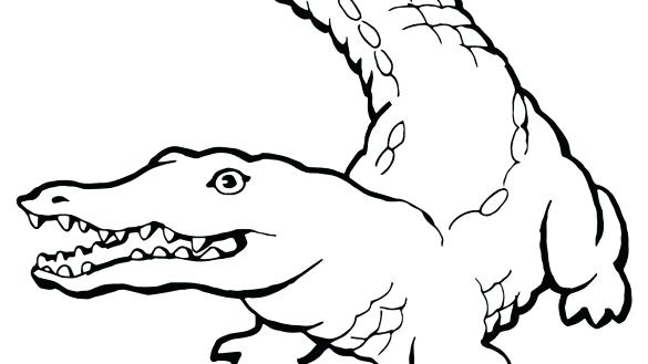 585x329 Crocodile Coloring Pages