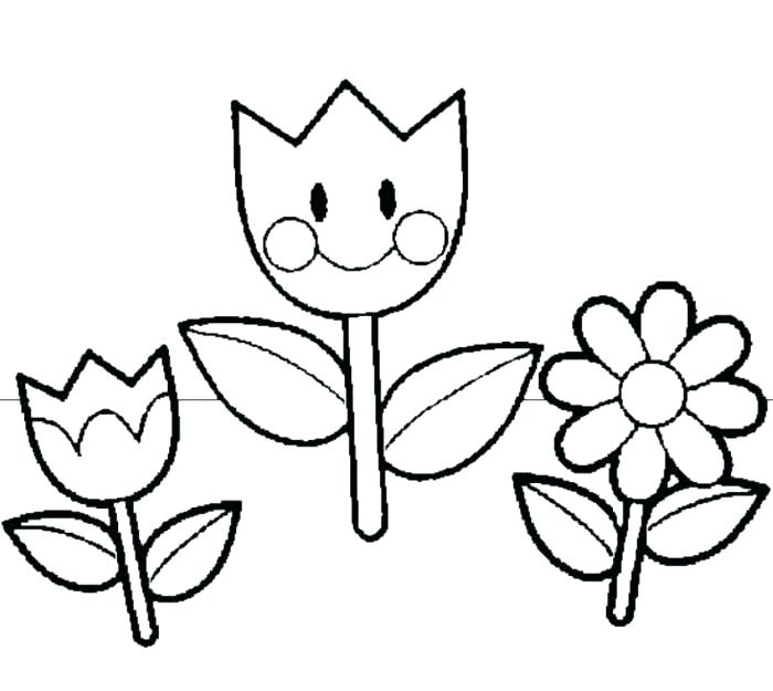 700x625 Spring Flowers Coloring Page Drawing Of A Crocus Cute Spring