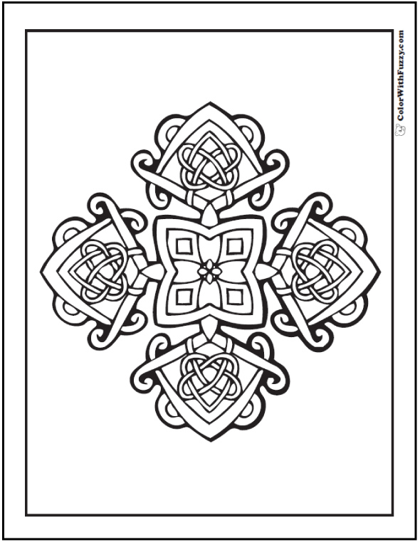 590x762 Celtic Coloring Pages Irish, Scottish, Gaelic