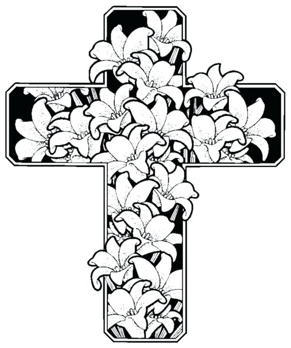 600x717 Cross Coloring Page Coloring Pages Of Crosses In Addition To Cross