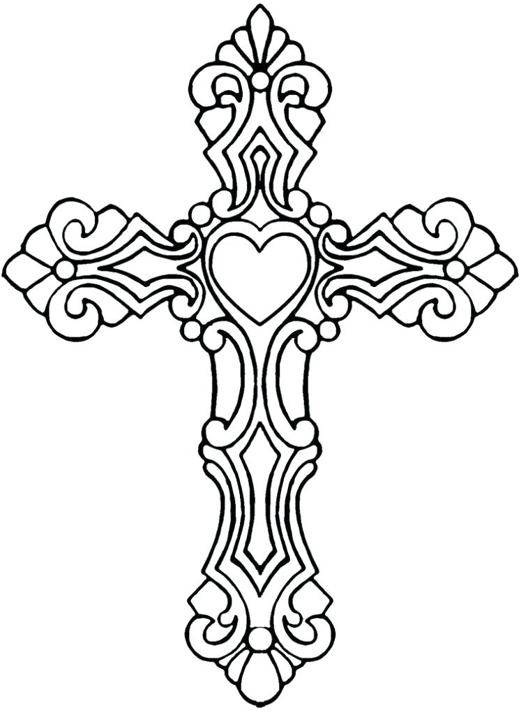757x1024 Free Printable Cross Coloring Pages For Adults Kids Coloring