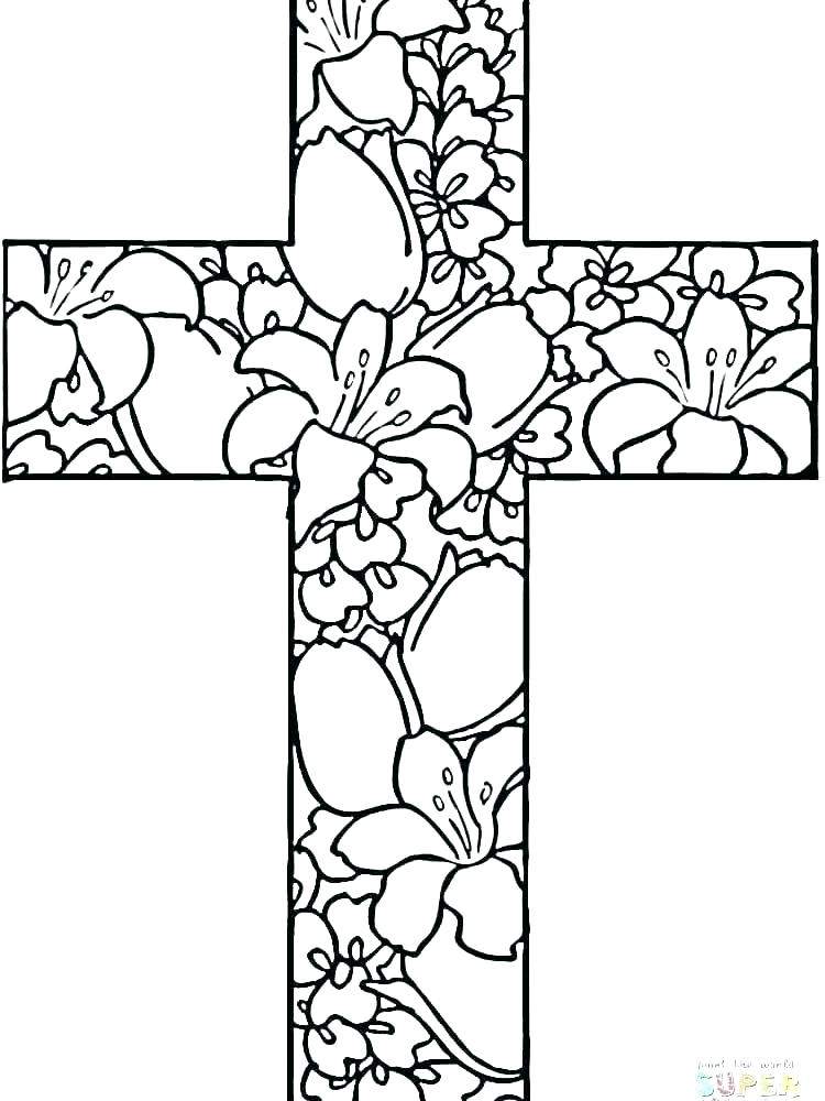 750x1000 Celtic Cross Coloring Pages