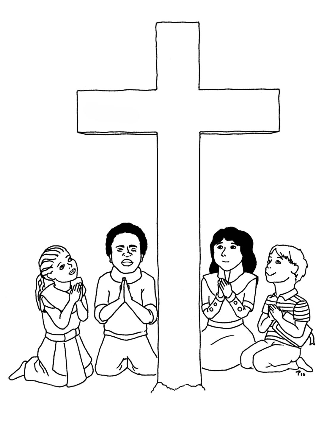 1100x1440 Free Printable Cross Coloring Pages For Kids