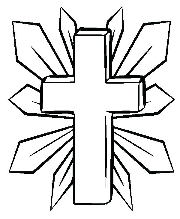600x731 Cross Coloring Page Free Printable Cross Coloring Pages Cross