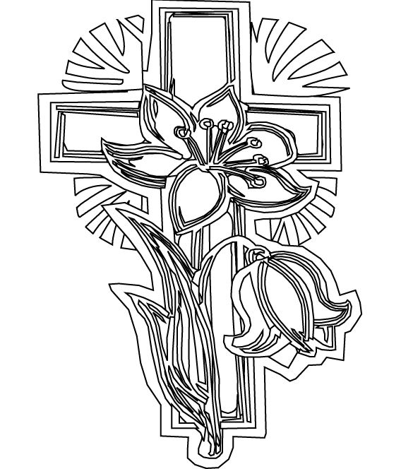 585x664 Cross Coloring Pages To Print Strong Cross Coloring Pages To Print