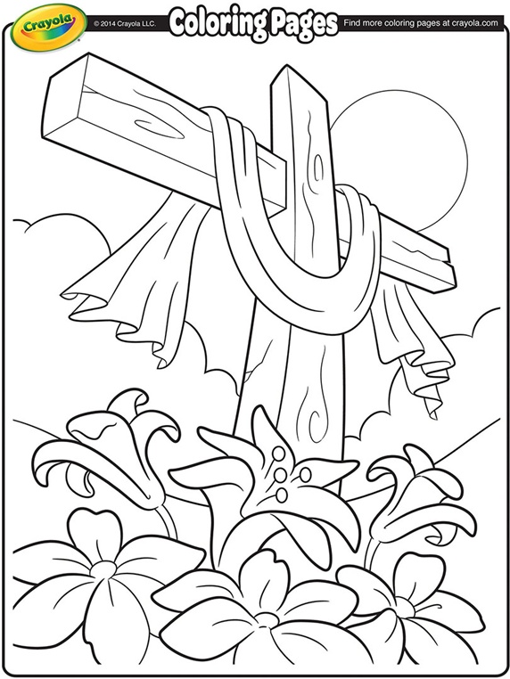 572x762 Easter Cross Coloring Pages Printable For Cure Page Print