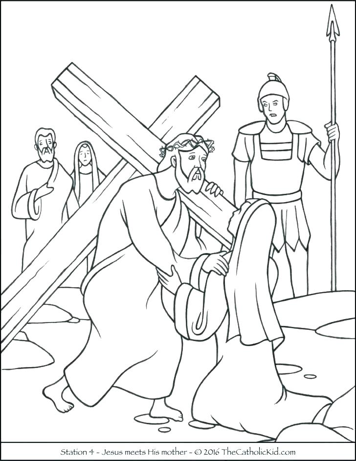 728x942 Stations Of The Cross Printable Printable Cross Coloring Pages