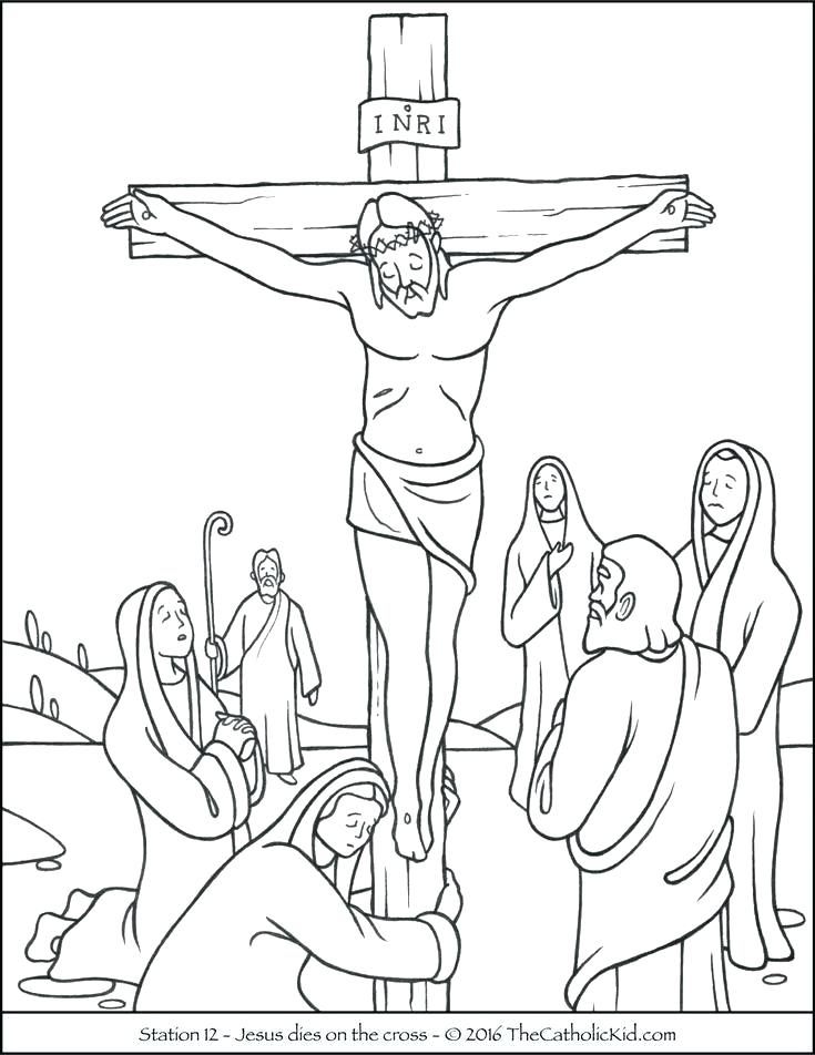 735x952 Cross Coloring Pages Cross Coloring Pages Free Printable Easter