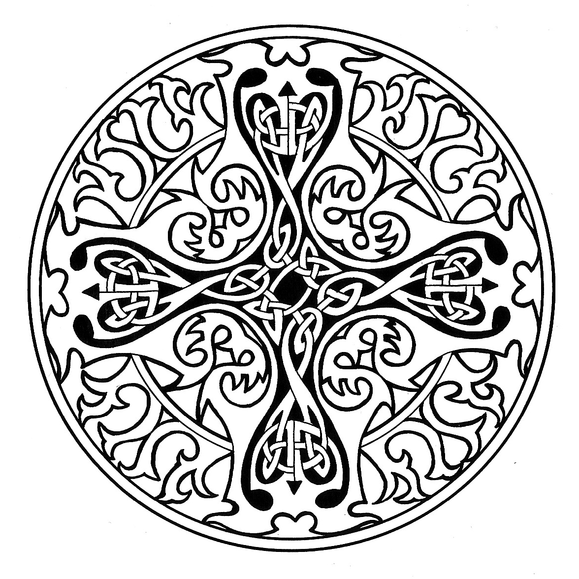 1176x1176 Celtic Cross Coloring Pages