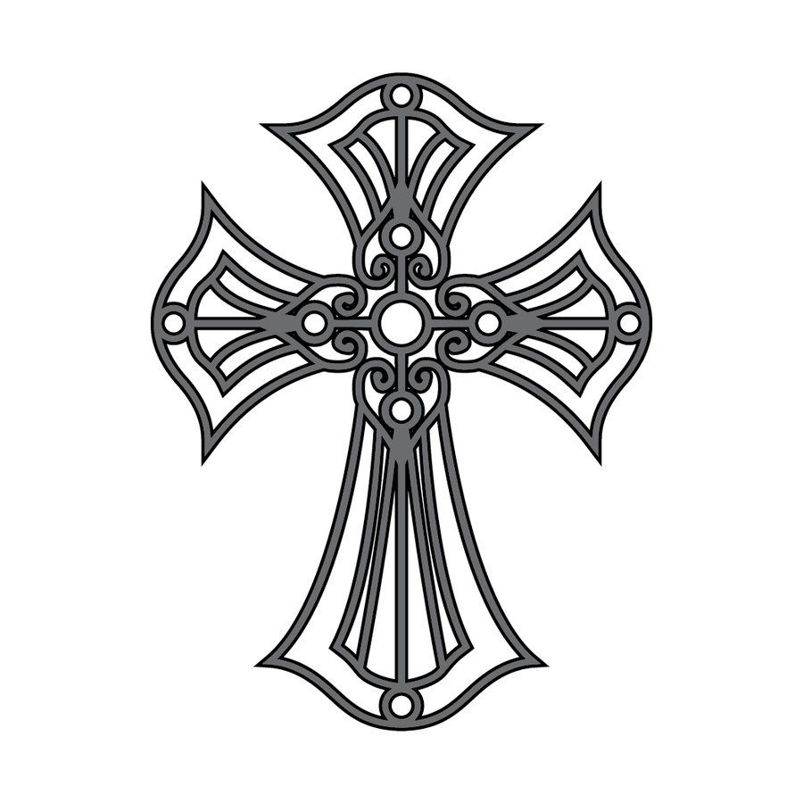 900x900 Cross Tattoos Coloring Pages Cross Tattoo Version Templates