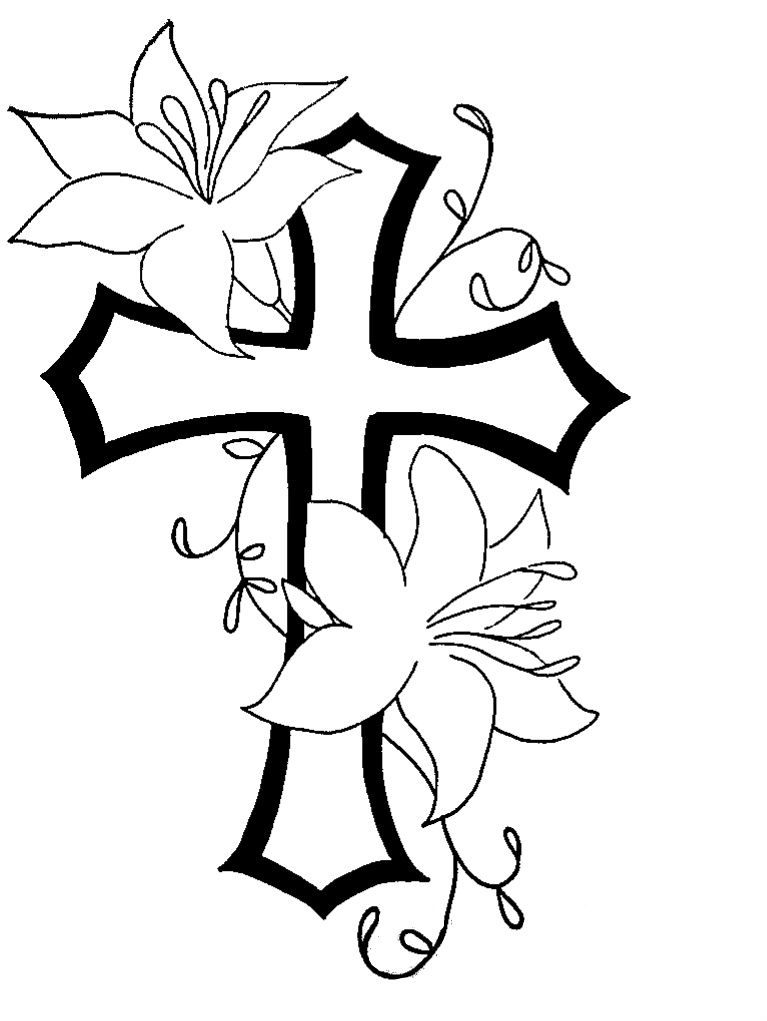 767x1021 Outline Of Flowers