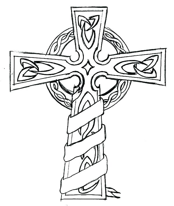 600x710 Coloring Pages Of Crosses Cross Color Pages Famous Cross Coloring